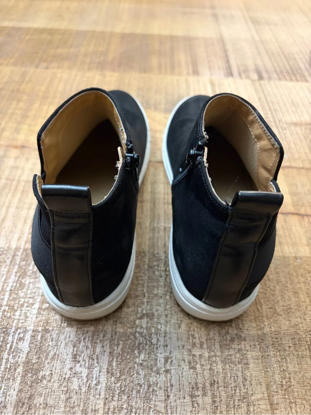 Sun + Stone Tan and Black Leather Slip-On Shoe